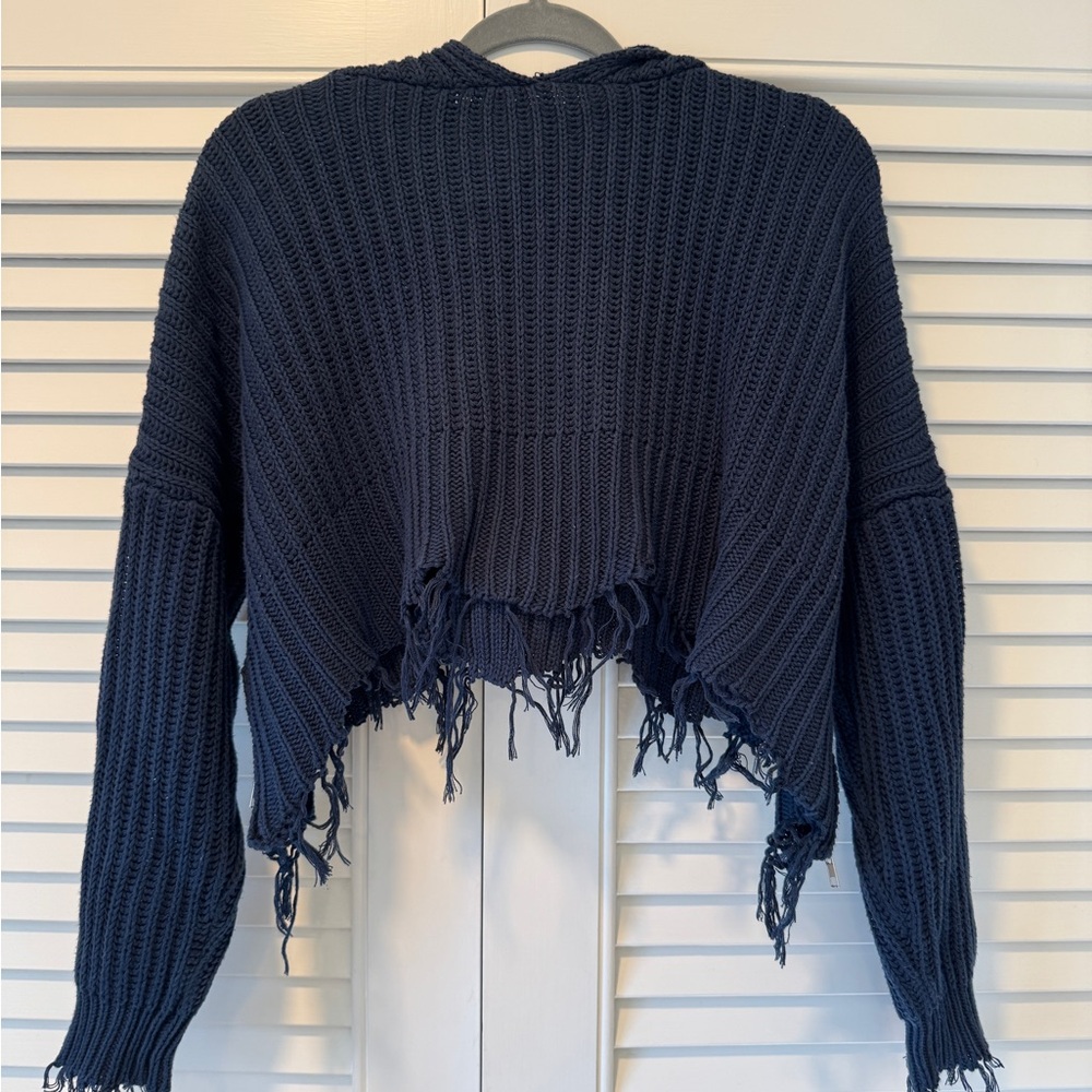 Skylar + Madison Navy Knit Hoodie
